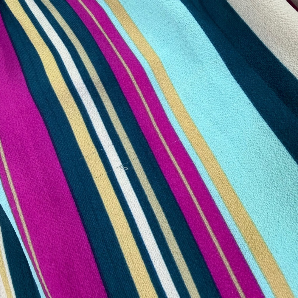 Monteau Los Angeles Striped Sleeveless Wrap Dress Multi Colored Womens Small‎ - Picture 3 of 11